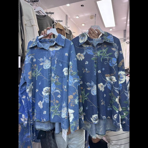 Floral Denim Shirt