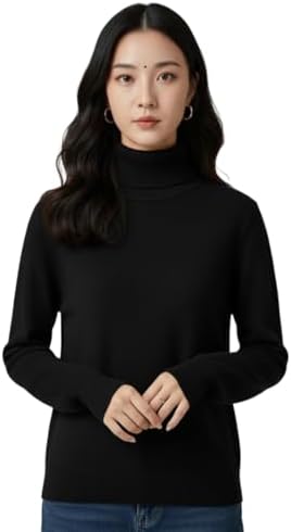 Cozy Fleece-Lined Woolen Turtleneck Sweater | Beige Thermal Top