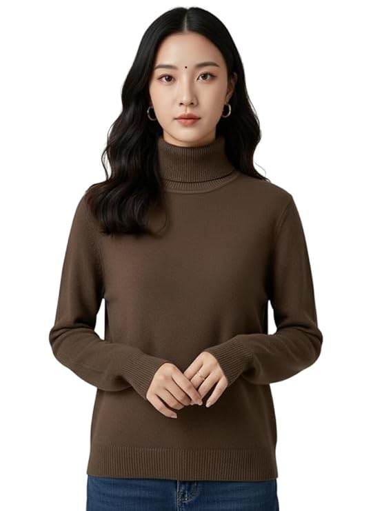Cozy Fleece-Lined Woolen Turtleneck Sweater | Beige Thermal Top