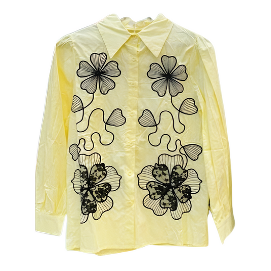Artful Bloom: Artistic Floral Cotton Shirt