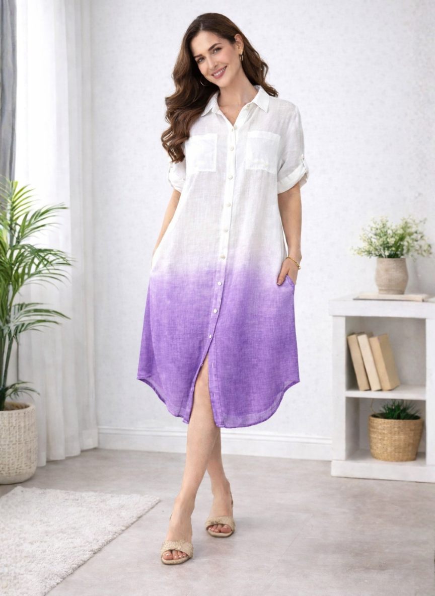 Dip Dyed Shirt Dress