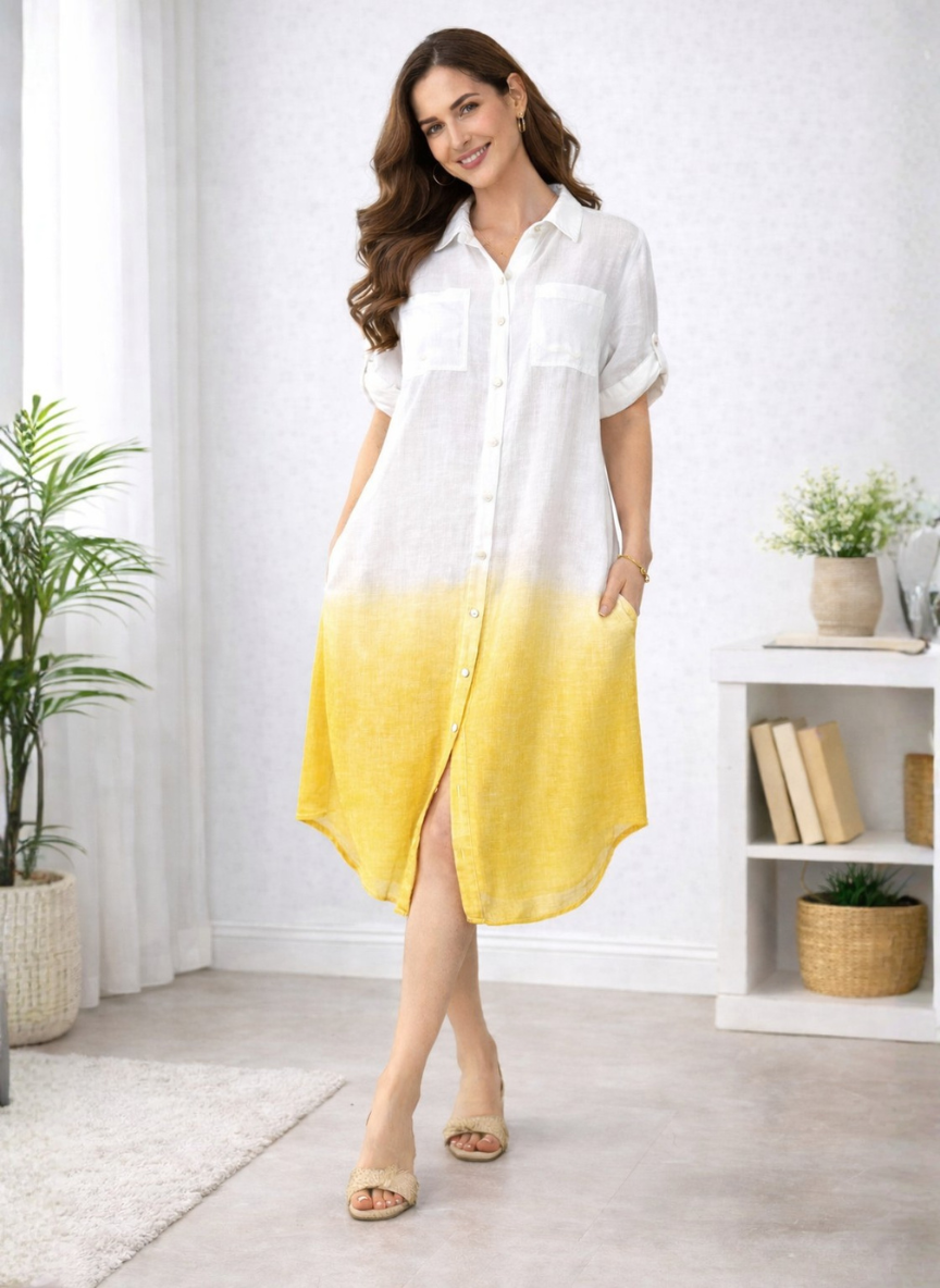 Dip Dyed Shirt Dress