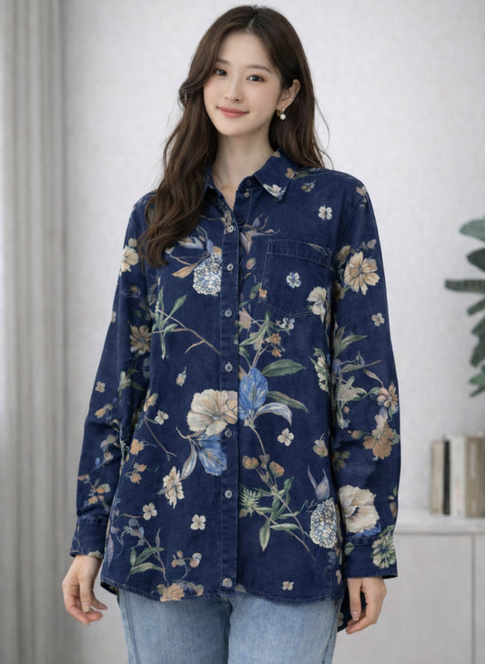 Floral Denim Shirt