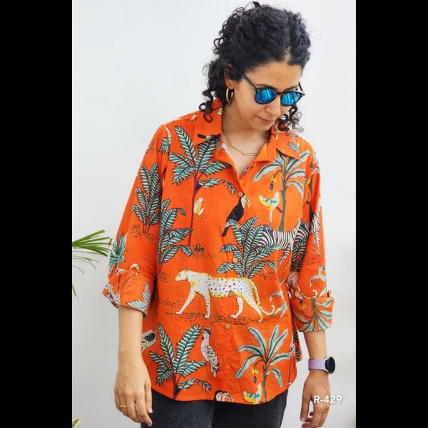 Tropical Jungle Print Shirt