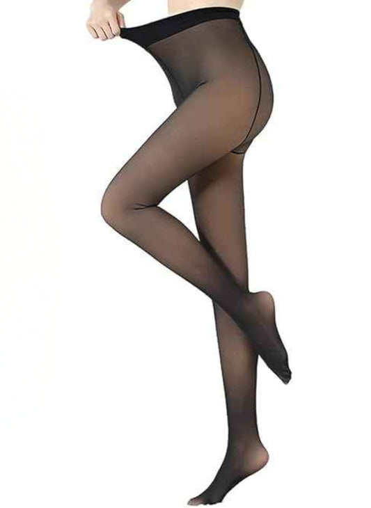 Women’s High-Rise Fleece-Lined Skinny Leggings – Soft Touch Thermal Tights