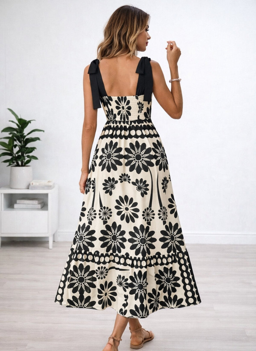 Sunny Blossom Midi Dress