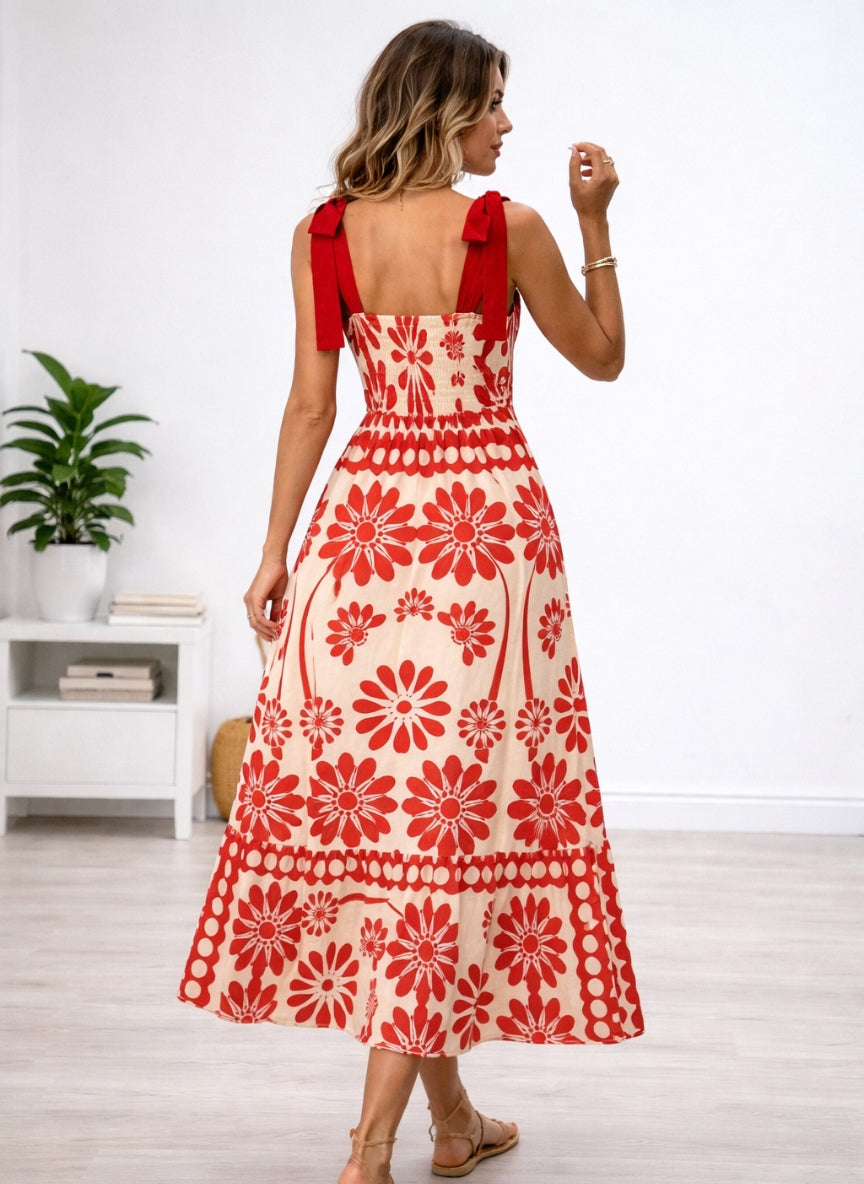 Sunny Blossom Midi Dress