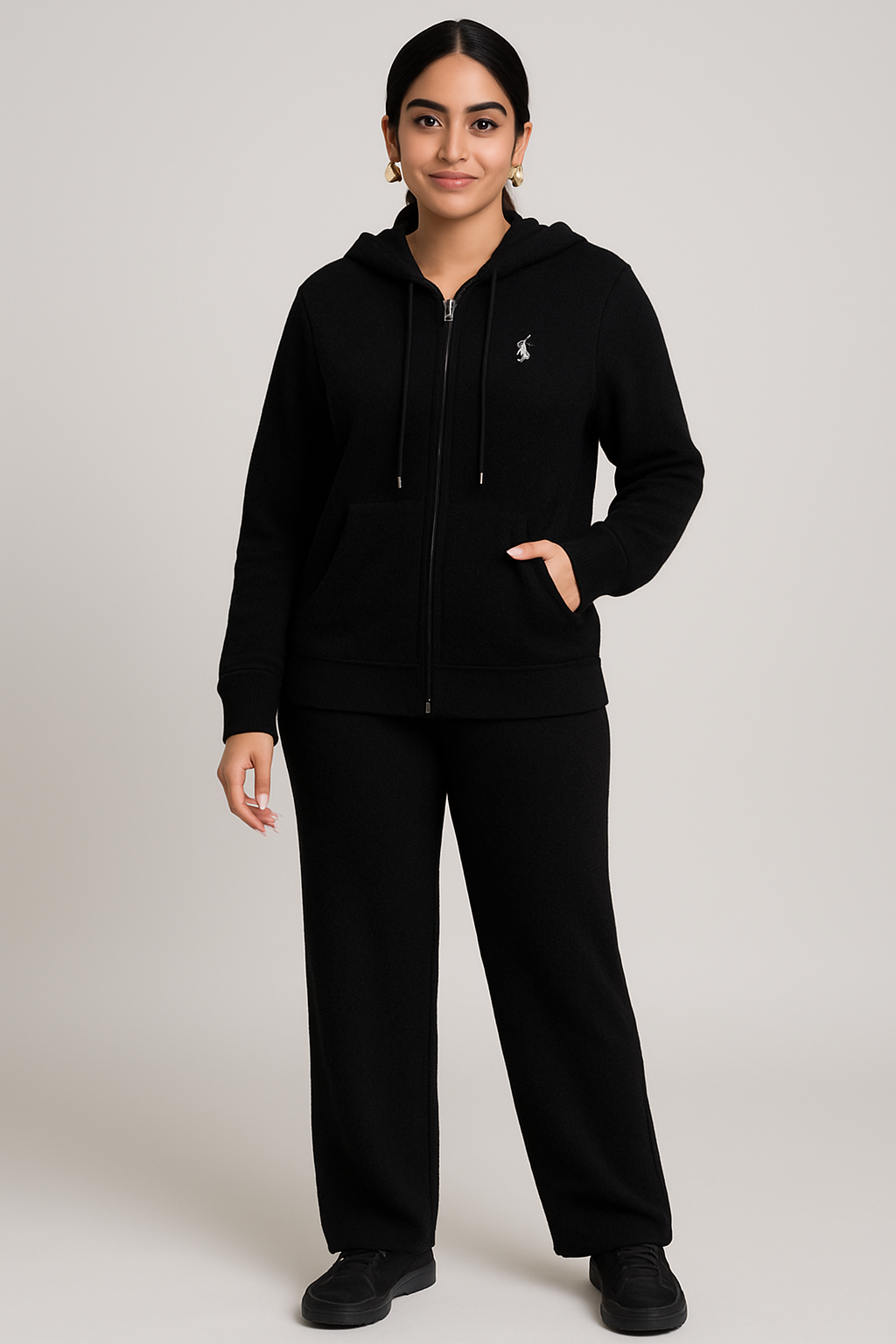 Winter Knit Zipper Hoodie & Pants Co-ord Set | Cozy Loungewear