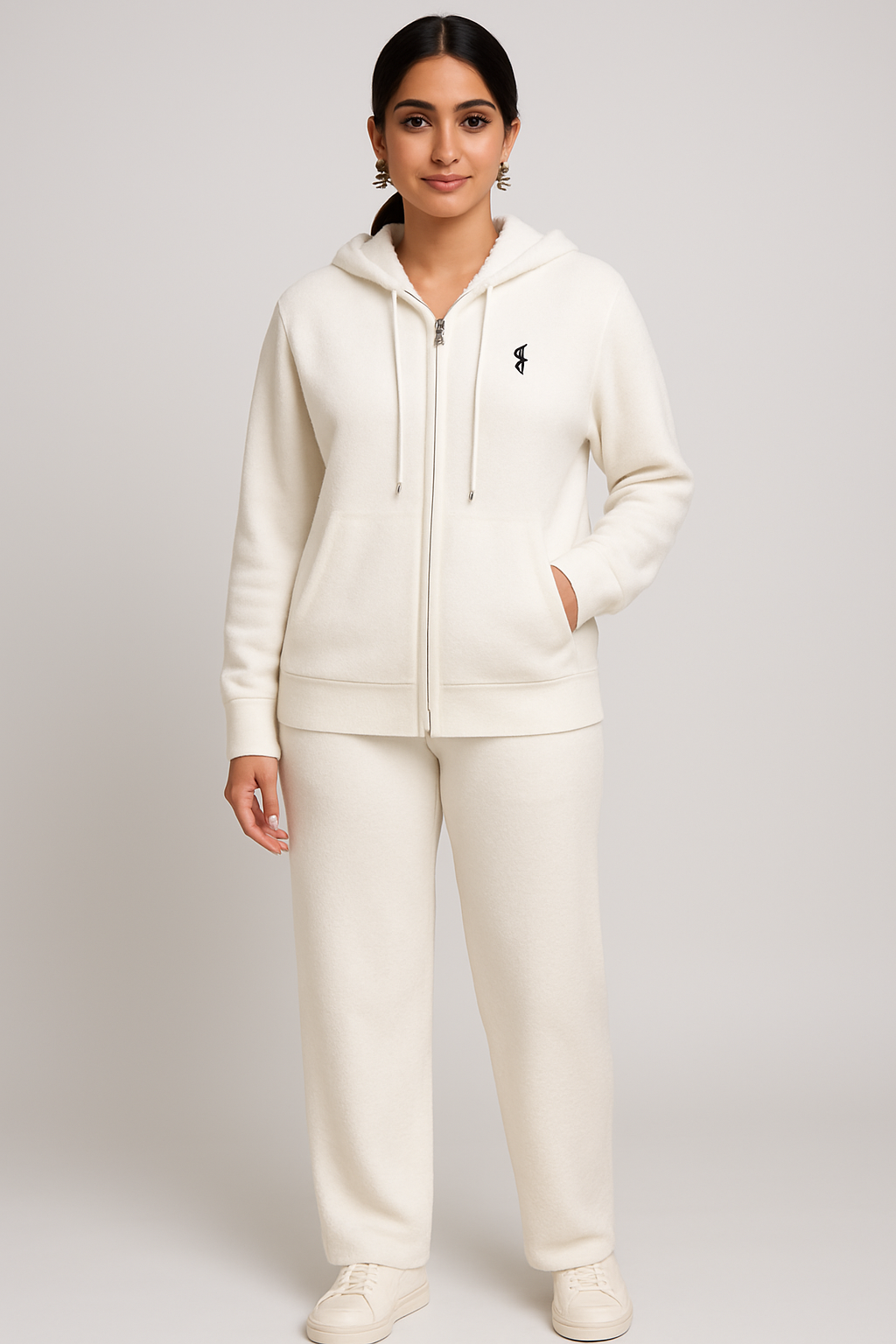 Winter Knit Zipper Hoodie & Pants Co-ord Set | Cozy Loungewear